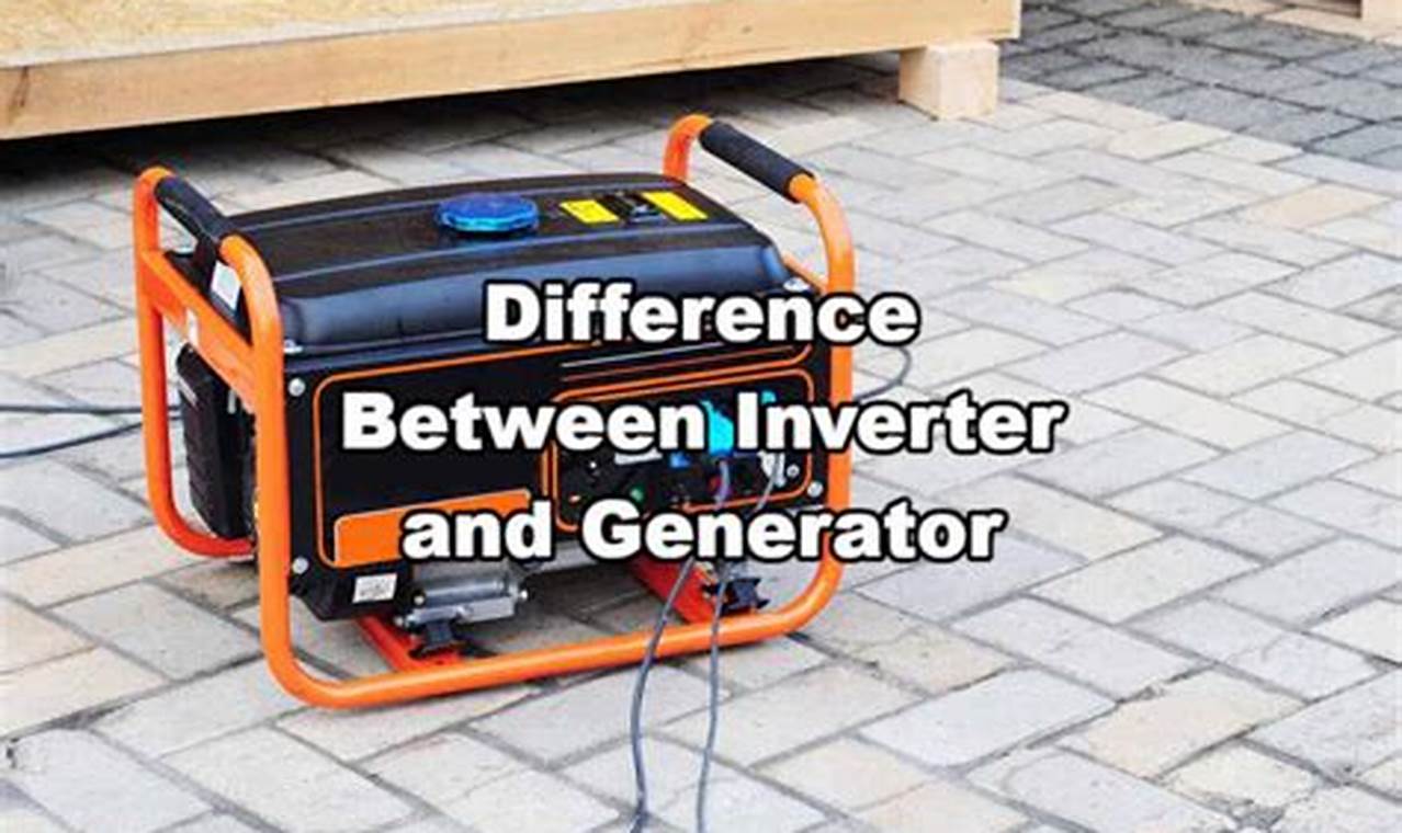 Difference Between Portable Generator And Inverter