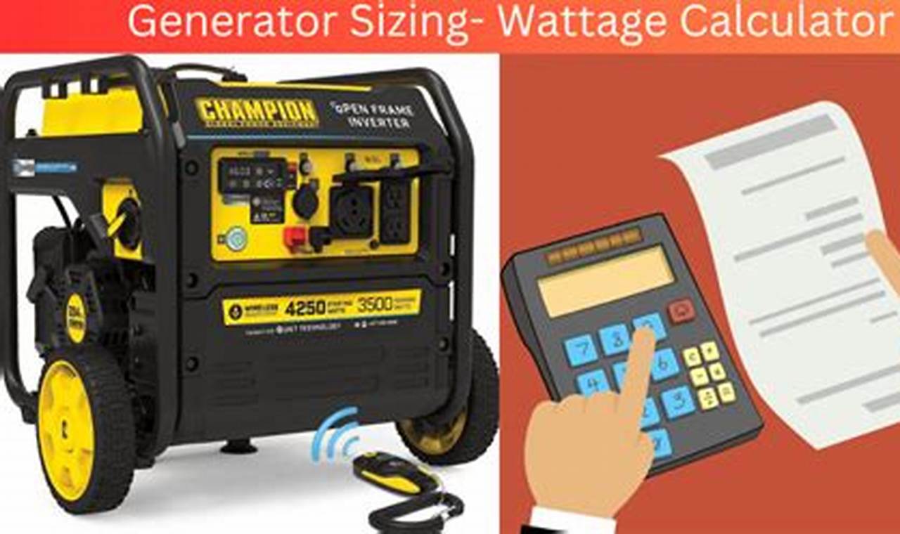 Best Wattage for a Portable Generator Buying Guide