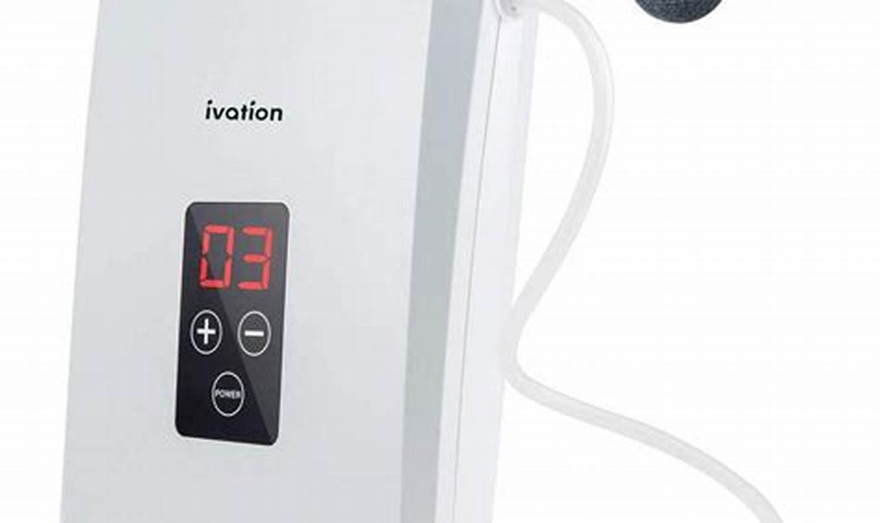 Ivation Multipurpose Ozone Sterilizer For Air & Water | Portable Home Deodorizing & Disinfecting System With LED Control Panel, Ionizer, Tube & Diffuser Stones | Purify Toothbrushes, Baby Bottles, Etc