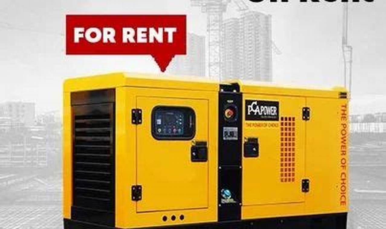 Best Portable Generator Hire Near Me | Fast Delivery